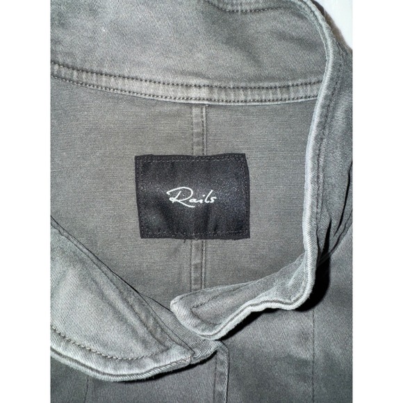 Rails Afton Carbon Olive Green Cotton Blend Military Jacket Women's XS - Picture 7 of 7